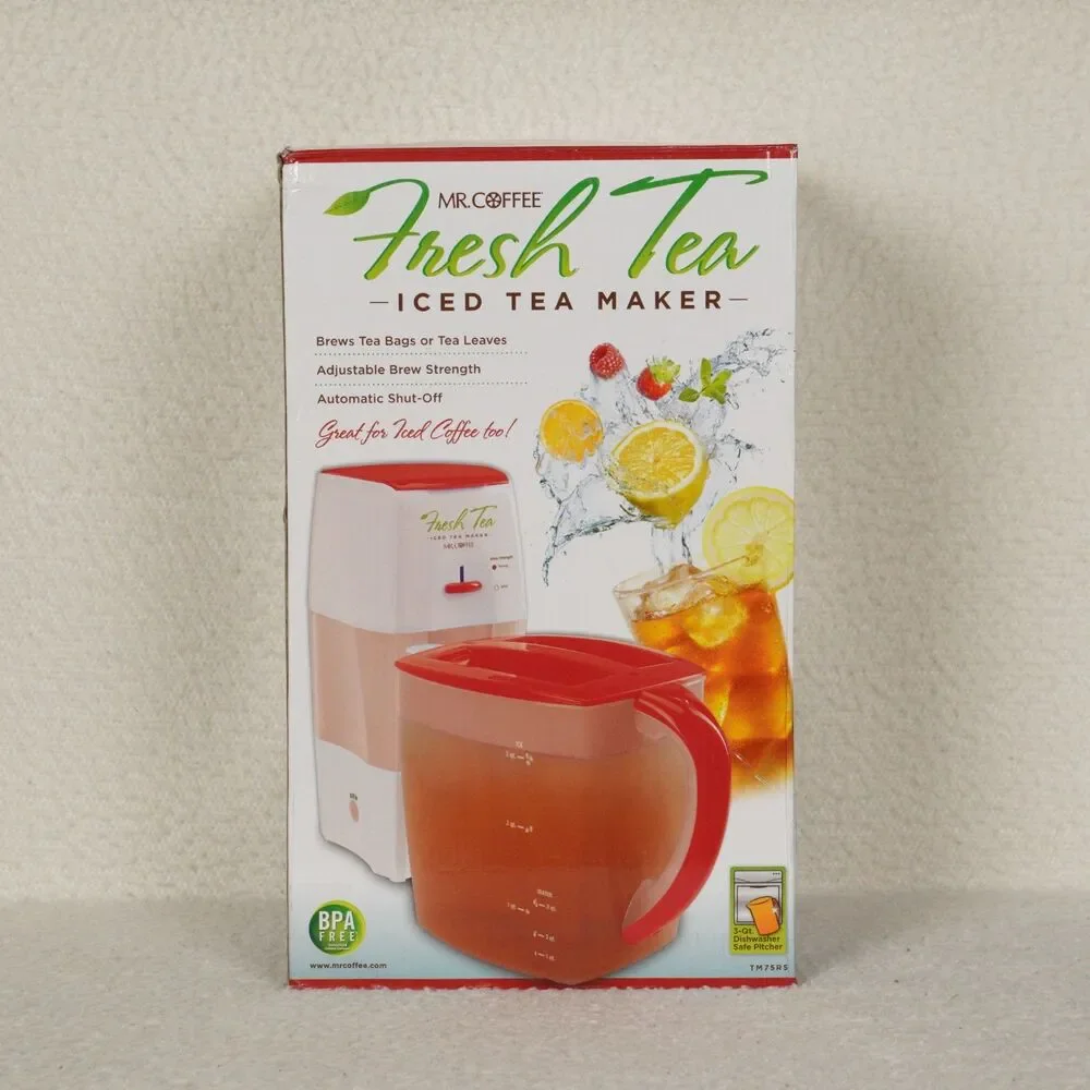 Mr. Coffee Iced Tea Maker 3 Quart Red Model TM75RS Brew Tea Bags or Tea Leaves